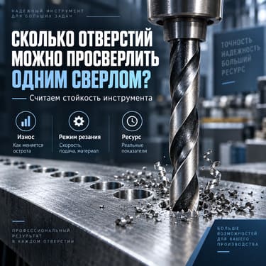 Сколько отверстий можно просверлить одним сверлом? Считаем стойкость инструмента
