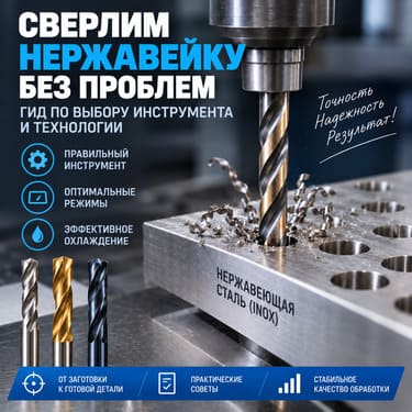 Сверление нержавеющей стали: сверло, режимы и контроль стружки