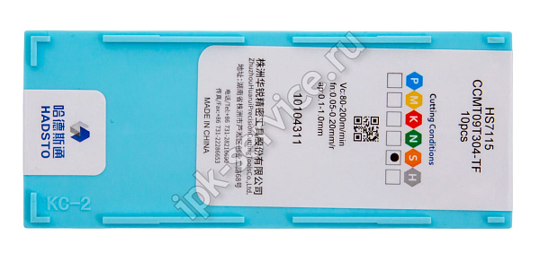 CCMT09T304-TF-HS7115  Пластина твердосплавная  Hadsto