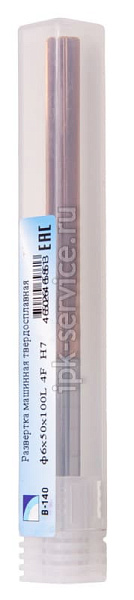 Развертка машинная твердосплавная  ф6х50х100L 6F  H7