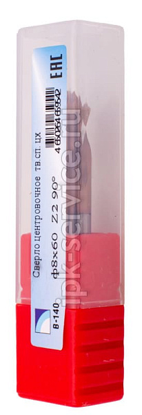 Сверло центровочное  тв.сп. цх  ф8х60  Z2 90º