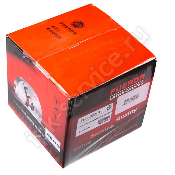 Патрон токарный 7100-0001П  ф 80 3-х кулачковый  FUERDA