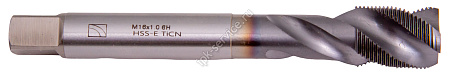 Метчик машинный с винтовой канавкой  М16*1,0  Р6М5К5 TiCN DIN374