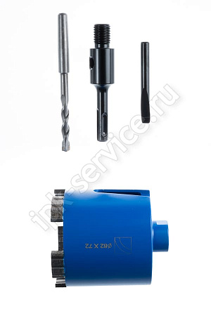 Коронка по бетону алмазная безударная сухая SDS-plus 80/72