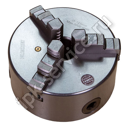 Патрон токарный  DK11-125   3-х кулачковый чугунный FUERDA  DIN6350