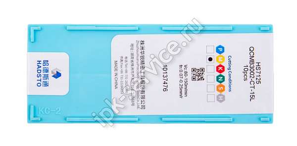 QCMB3002-CT-15L-HS7125  Пластина твердосплавная  Hadsto