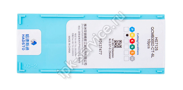 QCMB3002-CT-6L-HS7125  Пластина твердосплавная  Hadsto