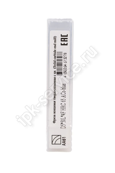 Фреза концевая ц/х тв.сп.  ф3   L=50  Z4  nACo-blue для закал.ст. 65HRC
