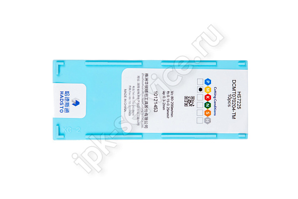 DCMT070204-TM-HS7225  Пластина твердосплавная  Hadsto