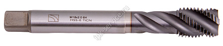 Метчик машинный с винтовой канавкой  М18*2,0  Р6М5К5 TiCN DIN374