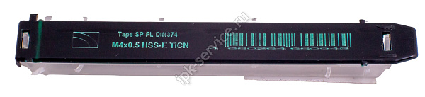 Метчик машинный с винтовой канавкой  М 4*0,5  Р6М5К5 TiCN DIN374