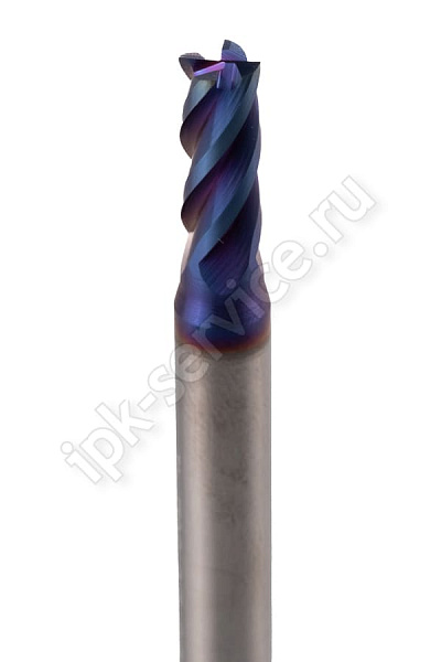 Фреза концевая ц/х тв.сп.  ф3   L=50  Z4  nACo-blue для закал.ст. 65HRC