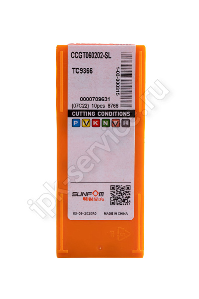 CCGT060202-SL TC9366  Пластина твердосплавная  ИПК