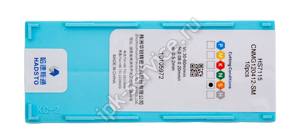 CNMG120412-SM-HS7115  Пластина твердосплавная  Hadsto
