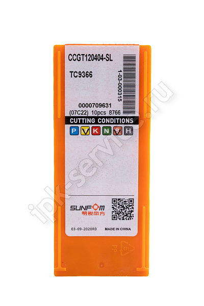 CCGT120404-SL TC9366  Пластина твердосплавная  ИПК
